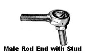 Spherical Rod End Ball Joint Assemblies with Stud-Male
